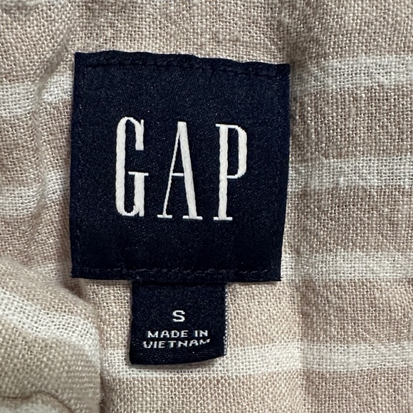 Striped Beige and White Linen Shirt - Picture 2 of 5